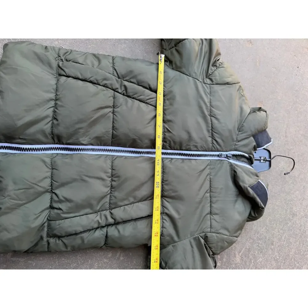 Michael Kors Girls Size 8 Olive Green Hooded Puffer Jacket Winter Coat